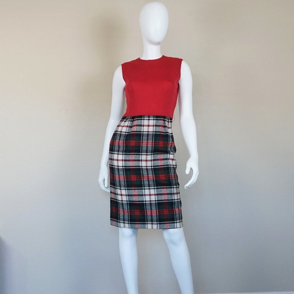 Henry Rosenfeld Plaid Sleeveless Mini Dress